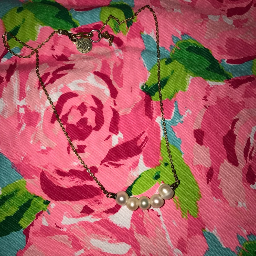 Bourbon and bowties pearl necklace